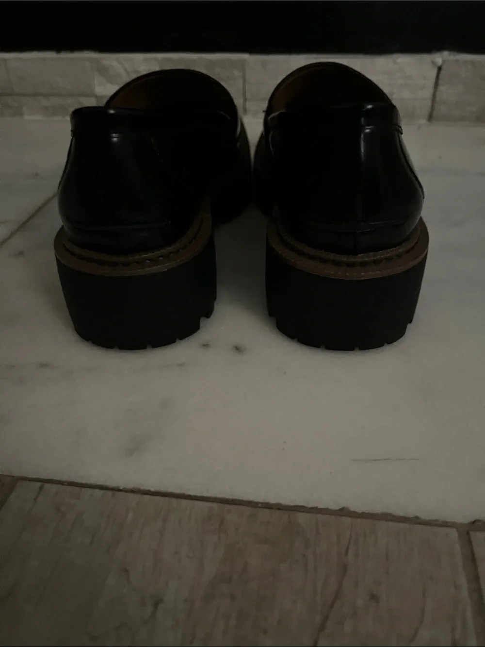 Sam Edelman Black Leather Bit Loafers with Gold Hardware women shoes